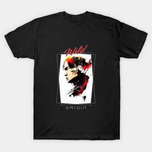 Martial Art Kung Fu Wild Nature Free Spirit Art Brush Painting T-Shirt